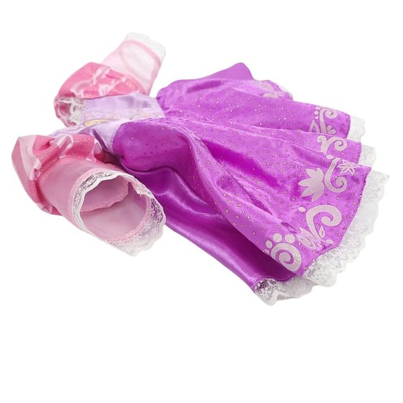 Build A Bear Workshop Disney Princess Rapunzel Tangled Gown Dress Purple Pink - Picture 8 of 11